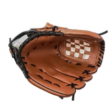Imagem de YIJU Luva de softball luva de campo de beisebol infield outfield luva mão esquerda luva de softball luva de beisebol para jovens adultos, Marrom 29cmx20cm