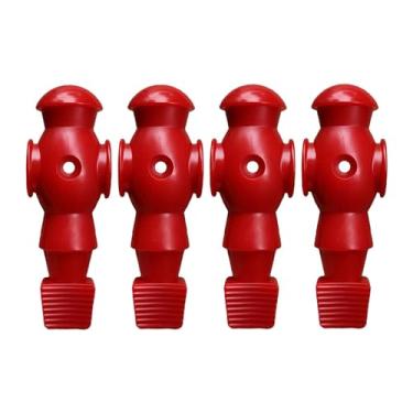 Imagem de Colaxi 4 peças de pebolim masculino, peça de reposição de jogadores de pebolim 5/8 "estátua de pebolim caras jogador de futebol de mesa para mesa de futebol, Vermelho