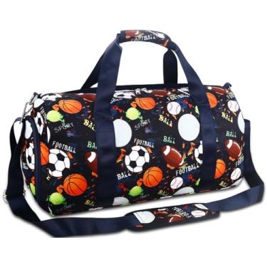 Imagem de Bolsa de viagem de ginástica para meninas – Bolsa esportiva de ginástica com compartimento para sapatos e bolso molhado, bolsa de viagem de unicórnio para crianças, adolescentes, festa do pijama