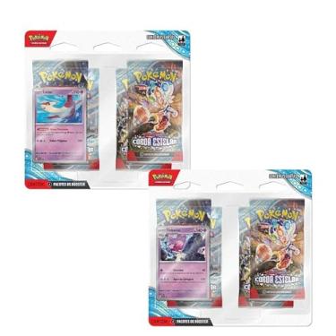 Imagem de Pokémon 2x Blister Quadruplo TCG EV7 Coroa Estelar Tinkaton e Latias Copag