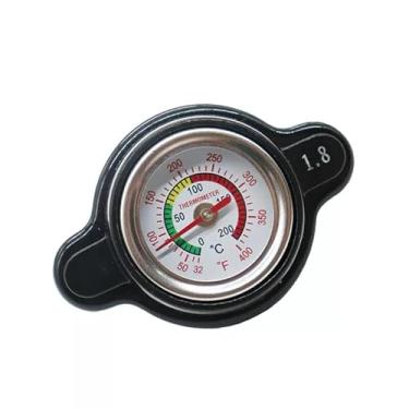 Imagem de Manymiba Tampa do radiador de alta pressão de 1,8 bar, 25,6 psi, medidor de temperatura, adequado para Honda, Kawasaki, Suzuki, Husqvarna, modelos de motocicleta ATV Yamaha