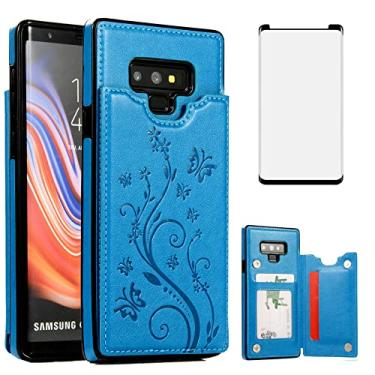 Imagem de Asuwish Capa de telefone para Samsung Galaxy Note 9 com protetor de tela de vidro temperado porta-cartões carteira suporte flip couro acessórios celulares Galaxies Note9 Gaxaly Glaxay Not S9 mulheres