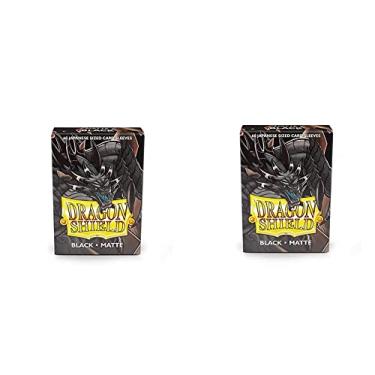 Imagem de 2 Packs Dragon Shield Matte Mini Japanese Black 60 ct Card Sleeves Value Bundle!
