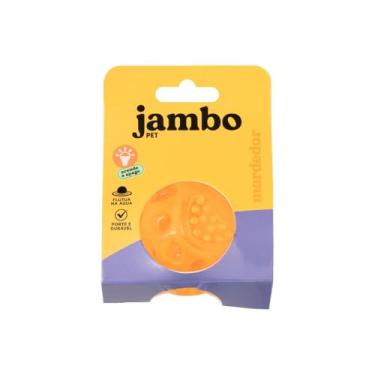 Imagem de JAMBO PET Bolinha Para Pet Flash Light Forte e Durável Possui Luz Interna 6cm De Diâmetro Cor Laranja