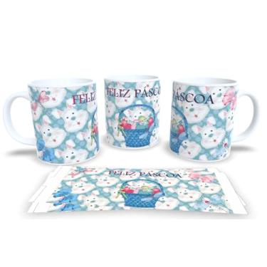 Imagem de Canecas Branca de Porcelana Personalizadas Pascoa 10 (Pascoa 167)