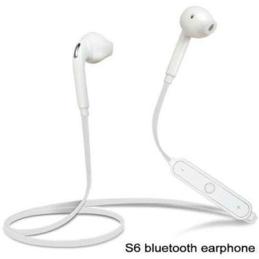 Imagem de Esportivo fone de ouvido bluetooth branco - ka-s6 - Kapbom