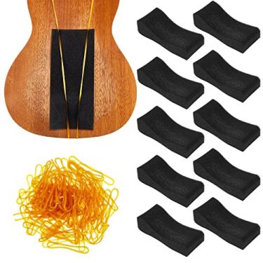 Imagem de 10 peças para crianças violino descanso de ombro esponja espuma violino almofadas de ombro crianças esponja macia violino com faixas de borracha para festas de concertos de casamento, 3/4-1/2