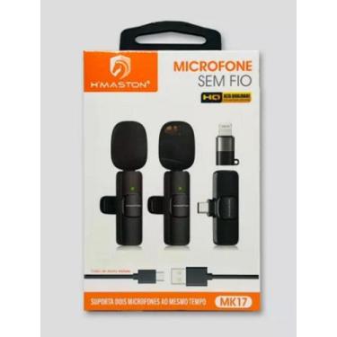 Imagem de Microfone Lapela Duplo Sem Fio Tipo-c Gravação Profissional - Bul Elet