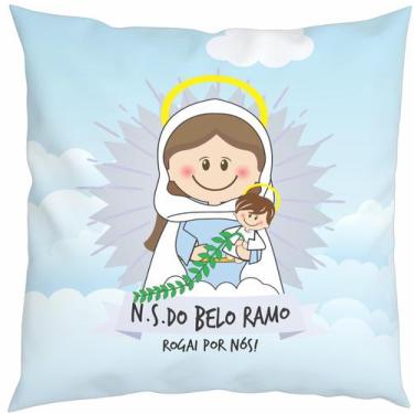 Imagem de Almofada Com Enchimento Oração Santinho Nossa Senhora do Belo Ramo - C