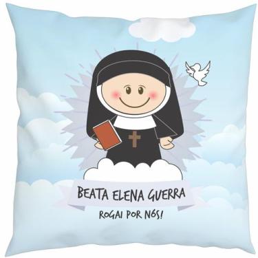 Imagem de Almofada Com Enchimento Oração Santinho Beata Elena Guerra - Core Deco