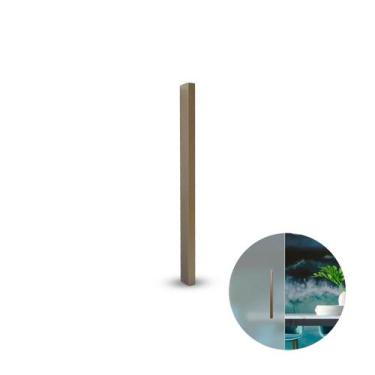 Imagem de Puxador Slim de 48cm Em Champanhe Claro Para Porta de Vidro Rometal, S