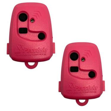 Imagem de Kit 2 Controle Remoto Peccinin Portão Eletrônico 3c 433mhz - Rosa - ni