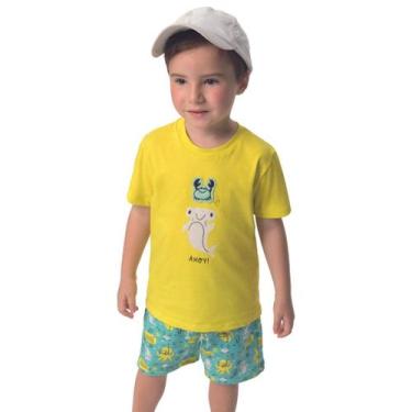 Imagem de Conjunto de Roupa Infantil Fundo do Mar- Masculino Tam 1 a 4 - Dente D