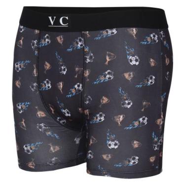 Imagem de Cueca Boxer Long Estampa Digital VC Black Ball - Vitoria Compras, G, P