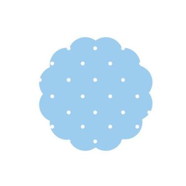 Imagem de Fundo para Docinhos Azul com Branco Poá - 7cm - Curifest