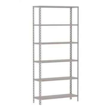 Imagem de Estante Armário De Aço 6 Bandejas 90cm Cinza Suporta 240kg - AMAPÁ