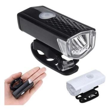 Imagem de Lanterna farol pisca pra bike bicicleta bateria recarregável segurança