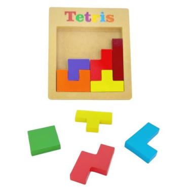Imagem de Brinquedo de Madeira Tetris 9 Peças - Fábrica da Imaginação