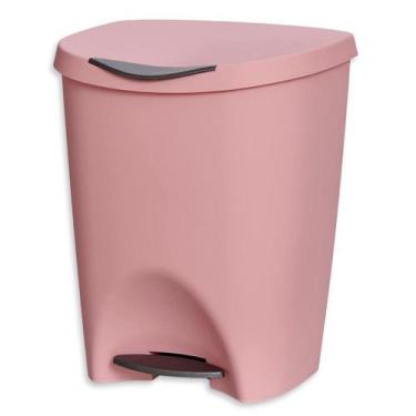 Imagem de Lixeira C/ Pedal 7,5 Litros Rose Escritório Cozinha Quarto - Usual Uti