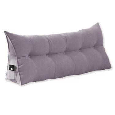 Imagem de Almofada Cabeceira Ana Cama Casal 140cm Suede Rosê Mz Decor - Mazzero 