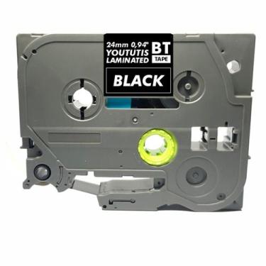 Imagem de Fita TZ FX355 Compativel P/ BROTHER 24mm White / Black - BYT