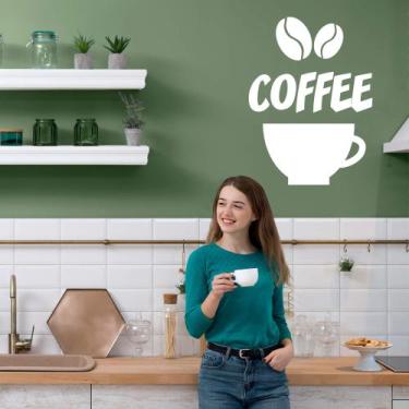 Imagem de Adesivo Xícara Café Coffee Grãos Decoração Padaria Restaurante - Kanto