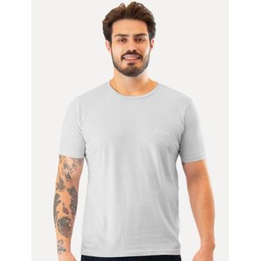 Imagem de Camiseta Guess Masculina Small Silk Logo Cinza Claro, M/M