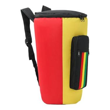 Imagem de Kokiya Djembe bolsa de tambor africano, alças de ombro resistentes acolchoadas de luxo, grossas, à prova d'água, à prova de choque, à prova de poeira, 10 in