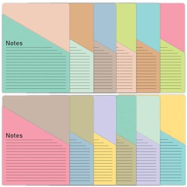 Imagem de PARTH IMPEX Pacote com 12 pastas de arquivo de bolso vertical, porta-papel tamanho carta A4 (23 x 30 cm), jaqueta de arquivamento de meio bolso pautada dupla face para escritório e escola - duas cores