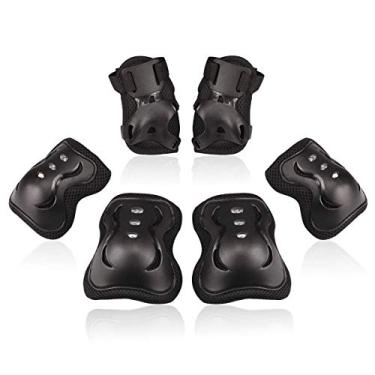 Imagem de BOSONER Joelheiras para crianças/jovens Cotoveleiras Proteções Conjunto de Equipamento de Proteção para Patins Ciclismo BMX Bicicleta Skate Patinações Inline Scooter Equitação Esportes