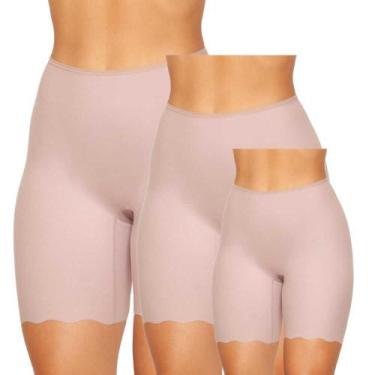 Imagem de Kit 3 Calcinha Short Bermuda Com Forro Em Algodão Sem Costura Com Cort