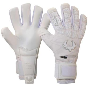 Imagem de Renegade GK Luvas De Goleiro Rogue Blizzard Edição Limitada Com Espinhos Nos Dedos, 4 Mm Giga Grip, Luvas De Goleiro De Futebol Brancas (Tamanho 7, Juvenil, Corte Negativo, Nível 4+)