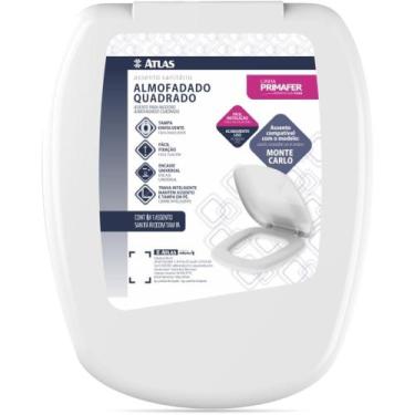 Imagem de Assento Tampa De Vaso Monte Carlo Branco Almofadado P/ Deca  - Atlas
