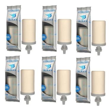 Imagem de Velas Filtro Barro Esterilizante Tripla Ação Stéfani - 06 Unidades