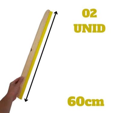 Imagem de Limpeza Rodo Madeira 60Cm Duplo Resistente 02 unid