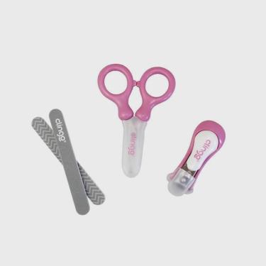 Imagem de Kit Manicure Infantil Cuidados Unhas Rosa Clingo