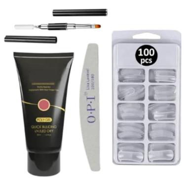 Imagem de Kit Unha Gel Poligel Polygel Unhas Molde F1 Pra Alongamento