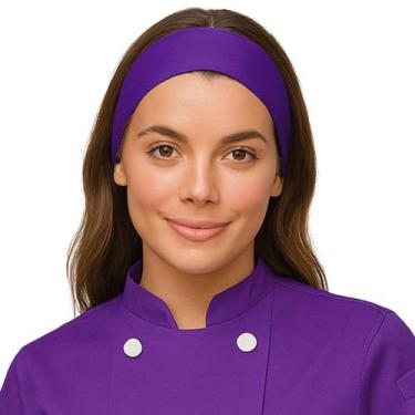 Imagem de Faixa De Cabelo Feminina Para Chef Cozinha Restaurante Confeitaria Pad