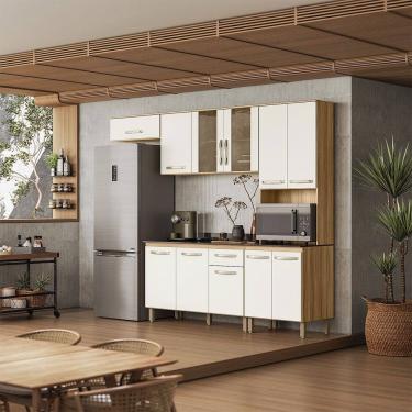 Imagem de Cozinha Compacta com Balcão Fit Freijó Off White Nicioli