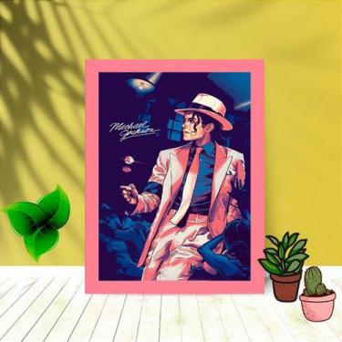 Imagem de Quadro Decorativo Michael Jackson Closet C/ Moldura e Vidro - Genérico