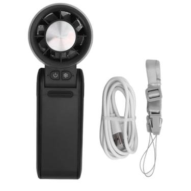 Imagem de Fã Portátil Portátil, Recarregável 4000mAh 4 Engrenagens de Semicondutor de Resfriamento Mini fã Pessoal Silencioso para Camping de Viagens Em Interior Mantém você (BLACK)