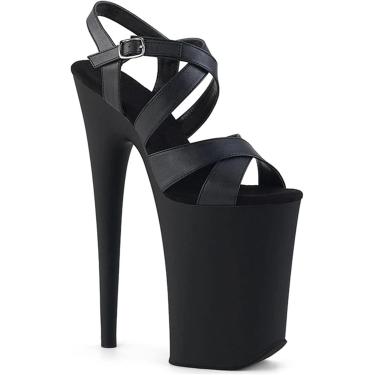 Imagem de 9in STILETTO HAPETO HAPELA PLATAGEM PLATACADOR SANDALS SANDALS FETICH HAPELAÇÃO SEXY STRIPPRIPE Club Party Prom Sapatos Tamanho 34-46, Black2,44 UE