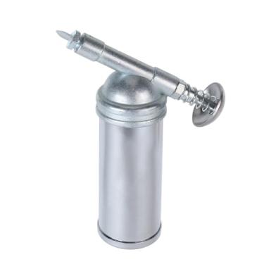 Imagem de Geesatis 1 mini pistola de graxa, pistola de graxa de ferramenta pneumática, operação com uma mão, tipo empurrar, bocal de agulha, prata
