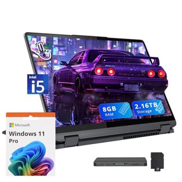 Imagem de Lenovo Notebook IdeaPad Flex 5i 35.6 cm WUXGA Touch 2 em 1, Intel i5-1235U, 8GB LPDDR4X, armazenamento de 2,16 TB (SSD de 2 TB + conjunto de estação de ancoragem de 160 GB), teclado retroiluminado