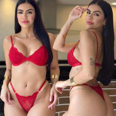 Imagem de Conjunto De Lingerie Sensual Sem bojo Renda Fio Sexy - Like4you, M, Pr