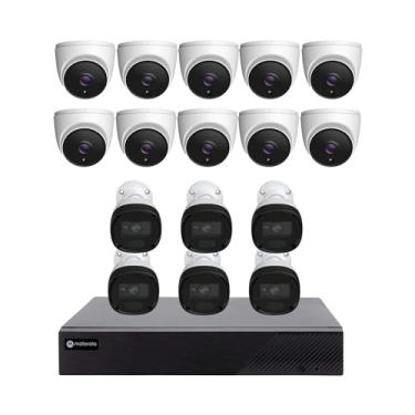 Imagem de Kit DVR 16 Canais 1080p Lite com HD 1TB + 10 Câmeras Dome e 6 Bullet Full HD Infravermelho Visão Noturna Sistema de Monitoramento Segurança CFTV Residencial Comercial