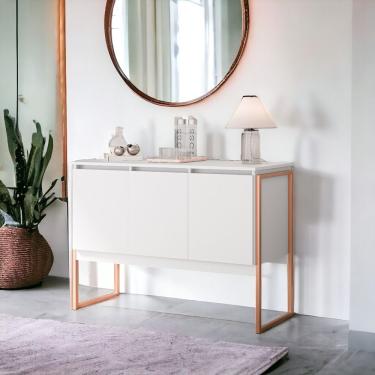 Imagem de Buffet Classico Com 3 Portas Veneza Branco Cobre