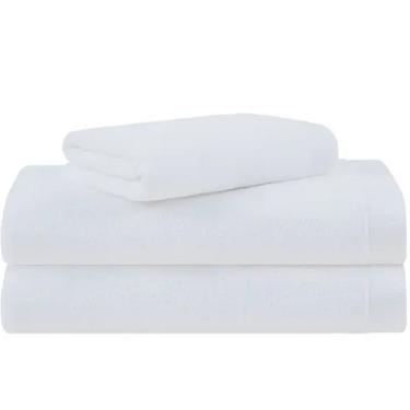 Imagem de Kit Toalha Hotelaria Banho Rosto E Piso 380g-m² Algodão Branco