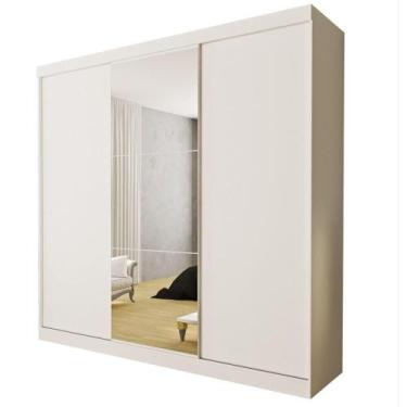 Imagem de Guarda Roupa 3 Portas de Correr com Espelho Central 4 Gavetas Evidence