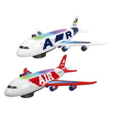 Imagem de Avião de Brinquedo Ultra Fast Bate e Volta com Luz e Som - DMTOYS